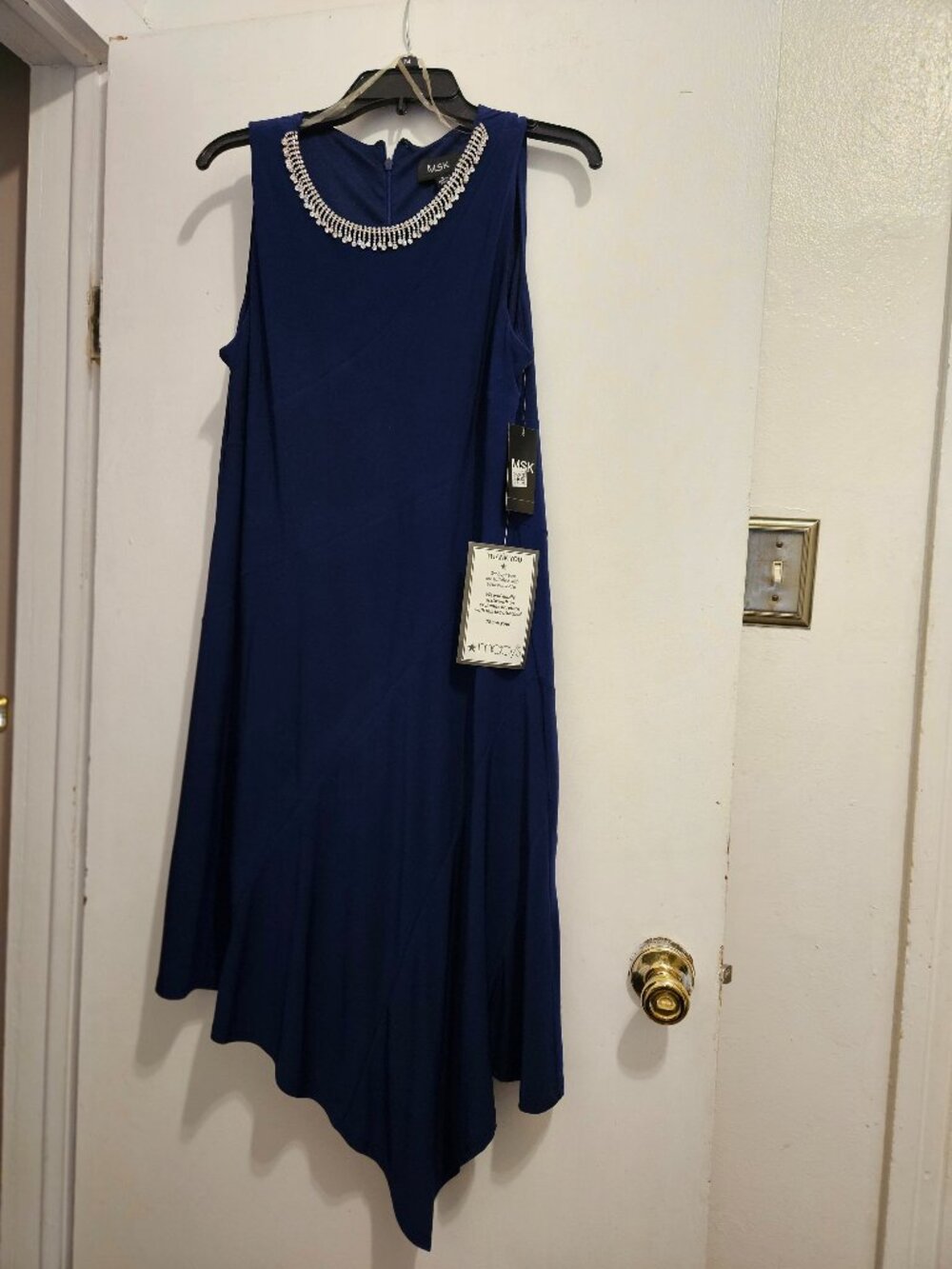 Navy blue dressy high low dress
